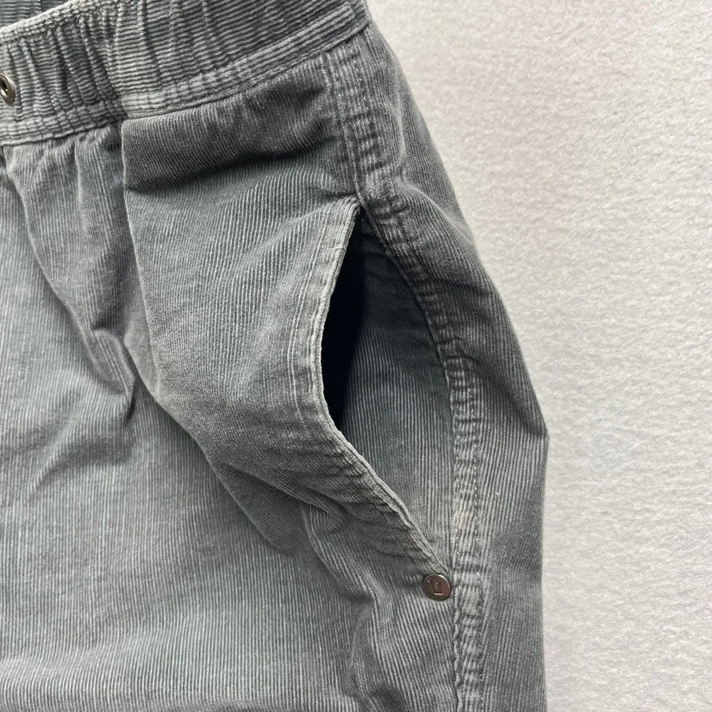 Vuori Mens Corduroy Pants Charcoal Grey Elastic Waist V440 Size M